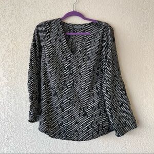 Marty M Black and White Dot Blouse